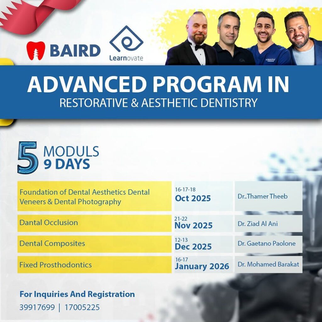 Advanced Program in Restorative & Aesthetic Dentistry – Bahrain 2025–2026